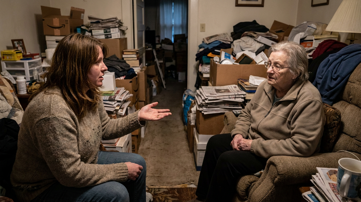 daughter with hoarding mother